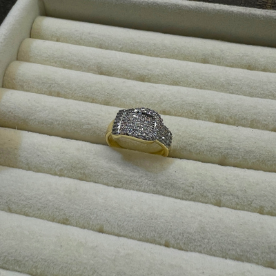Buckle Gold Plated Ring | Adjudtable Bloome