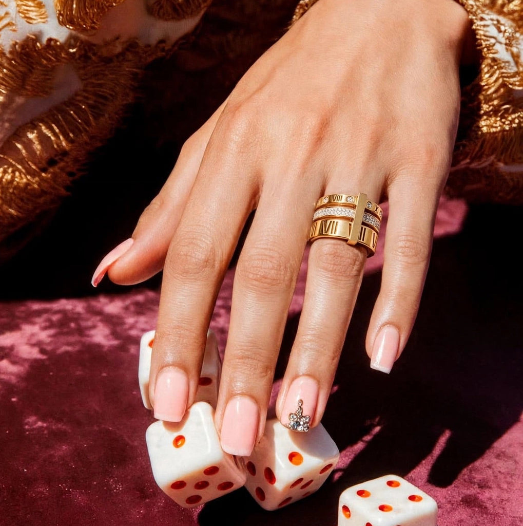 Triple layer gold ring 