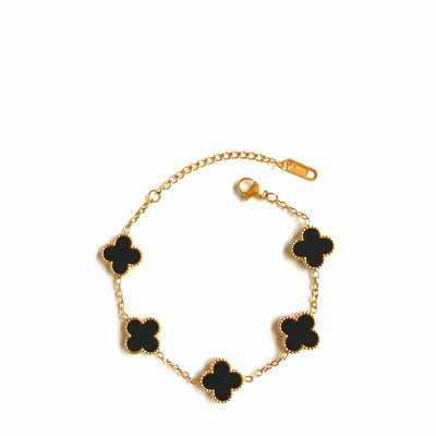 Clover Black double sided bracelet Bloome