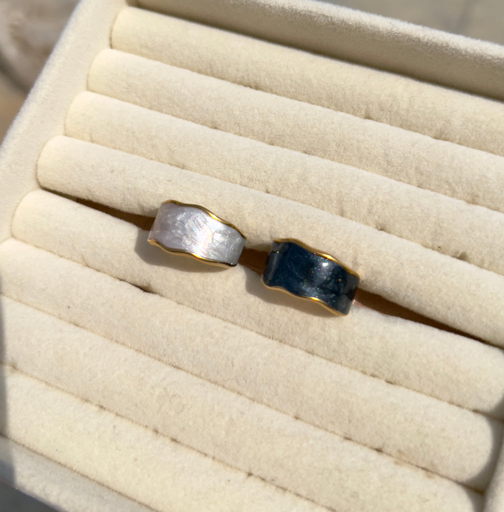 Marble Adjustable Ring Pack of 2