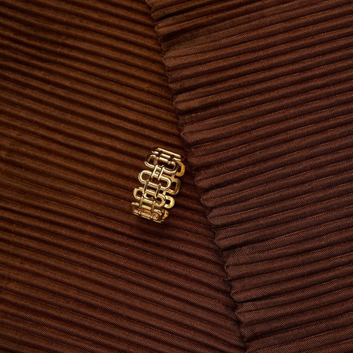 Geometric Oval Chain Ring Stainless Steel