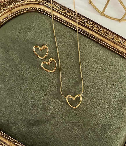 Eternal Heart necklace earring Set