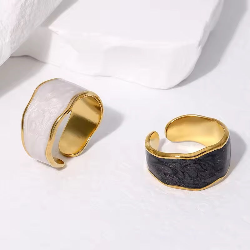 Marble adjustable Ring