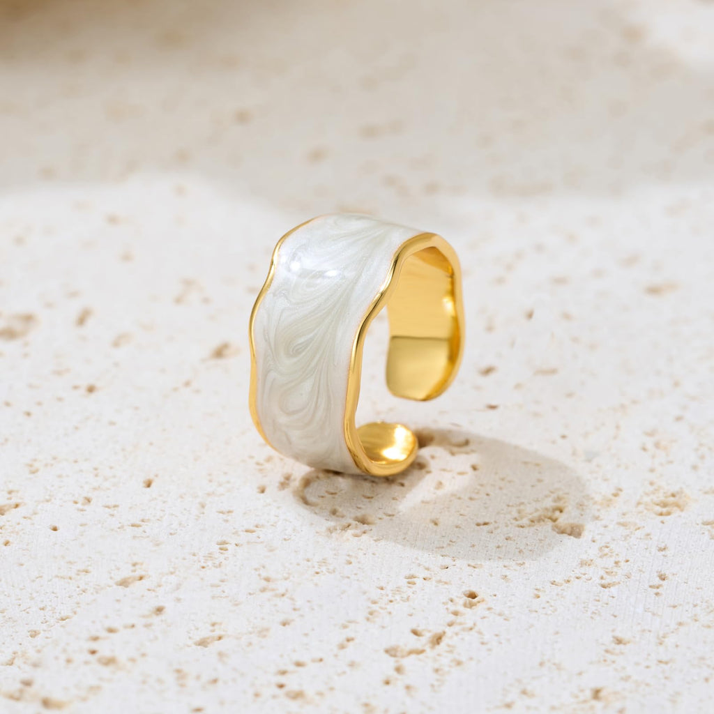 Marble adjustable Ring