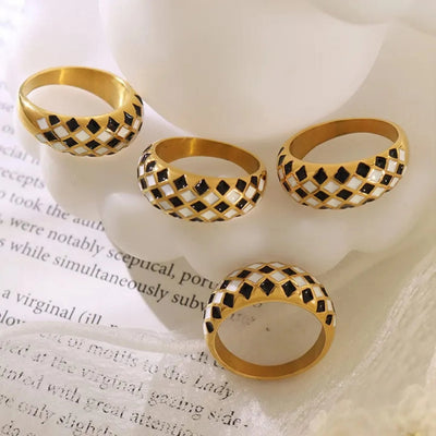 Checkmate Ring – Stainless Steel Bloome