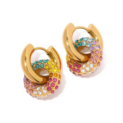 Donuts high quality stainless steel earrings