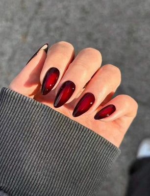 Wine shine press on nails Bloome