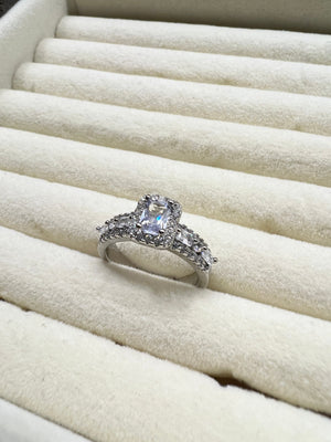 Silver Diamond Ring Adjustable Bloome