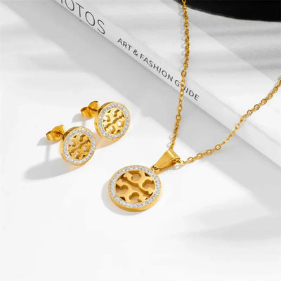 Necklace earrings set Bloome