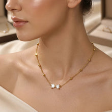 Load image into Gallery viewer, Crystal bow necklace Bloome.pk