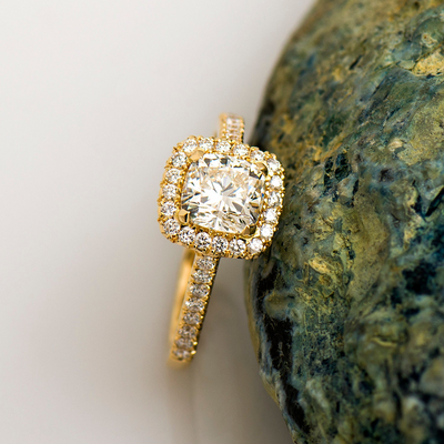 Gold-Plated Diamond Adjustable Ring Bloome
