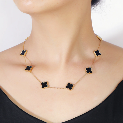 Clover Charm Necklace - stainless steel Bloome
