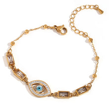 Load image into Gallery viewer, Golden Aura Evil Eye Bracelet