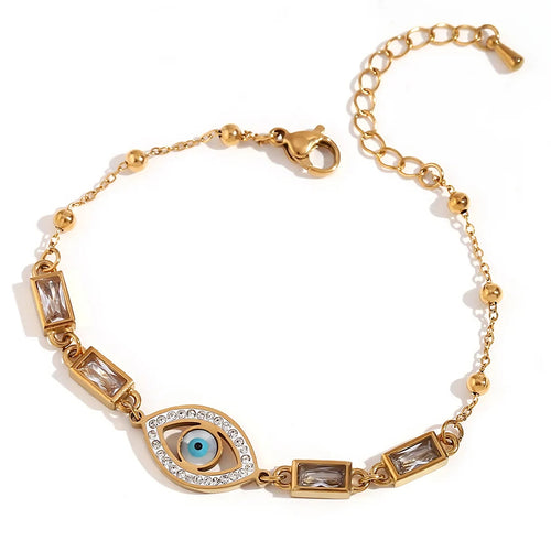 Golden Aura Evil Eye Bracelet
