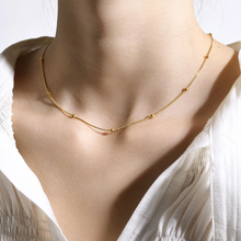 Load image into Gallery viewer, Aura Bead Gold Necklace