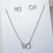 Load image into Gallery viewer, Double Heart Silver Set