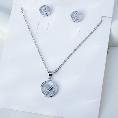 Leaf Glam Silver Set Bloome
