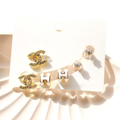 Pack of 3 earrings 
