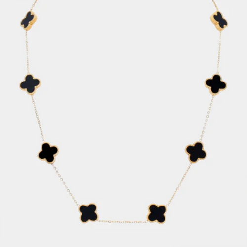 Clover Charm Necklace - stainless steel