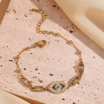 Golden Aura Evil Eye Bracelet Bloome
