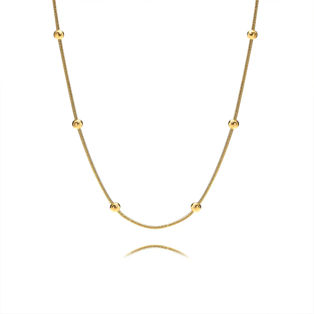 Aura Bead Gold Necklace
