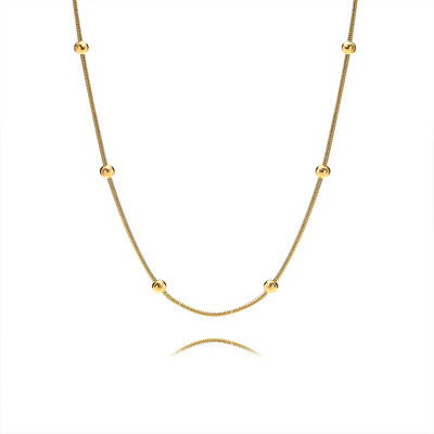 Aura Bead Gold Necklace Bloome