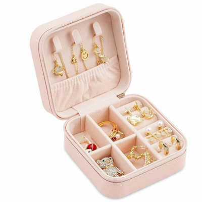Travel Jewelry Organizer Box – Compact Leather Case for Earrings, Necklaces & Bracelets Bloome