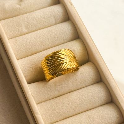 Golden Leaf Wrap Ring Bloome