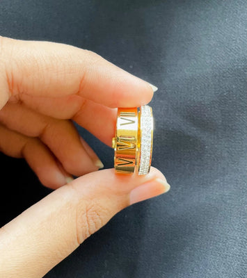 Roman Radiance Stacking Ring – Gold Plated Stainless Steel Bloome