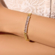 Load image into Gallery viewer, Gold plated crystal bracelet