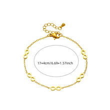 Load image into Gallery viewer, Gold bracelet with infinity symbol on a white background