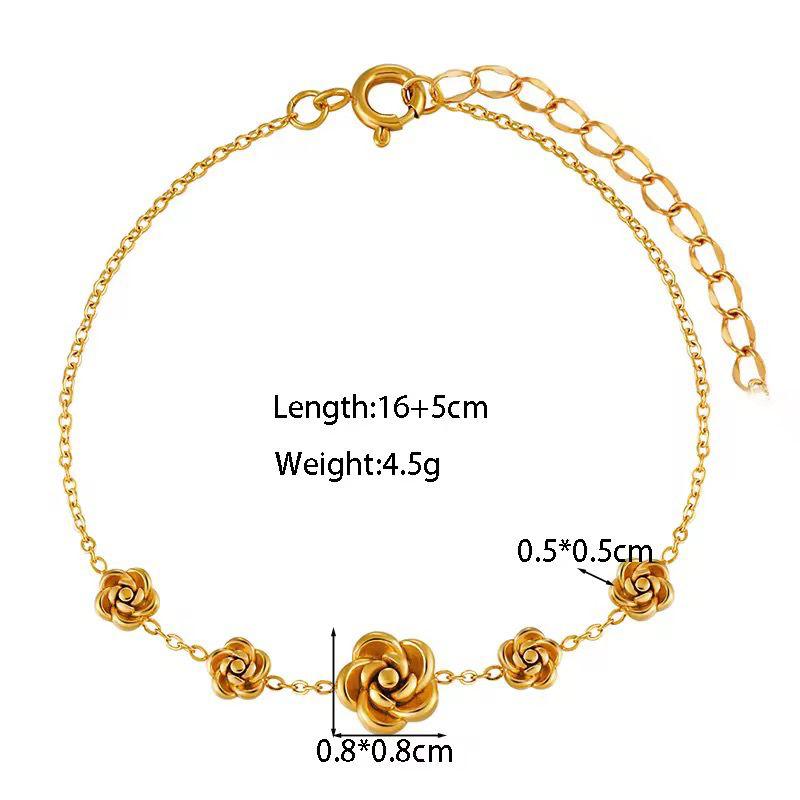 Dainty Floral Stainless Steel Bracelet Bloome