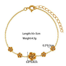 Load image into Gallery viewer, Dainty Floral Stainless Steel Bracelet Bloome