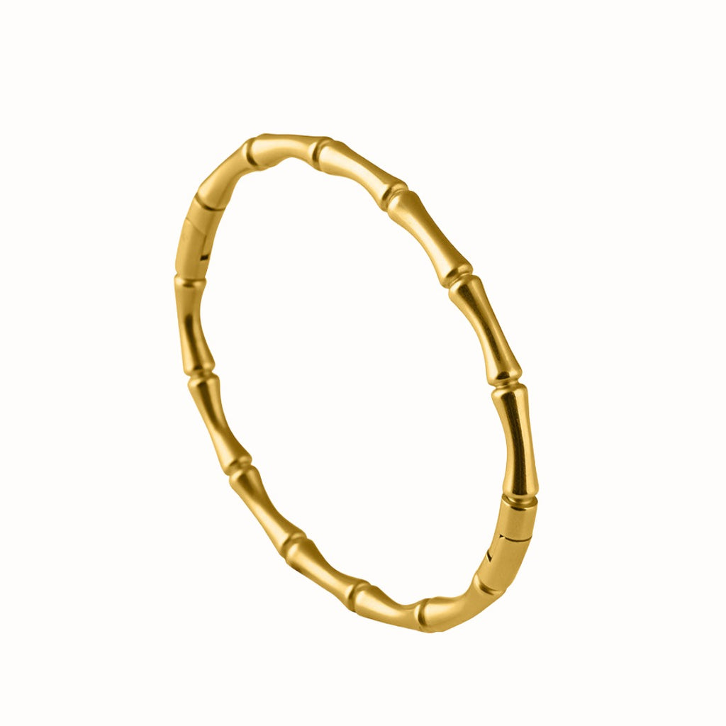 Gold bamboo bangle 