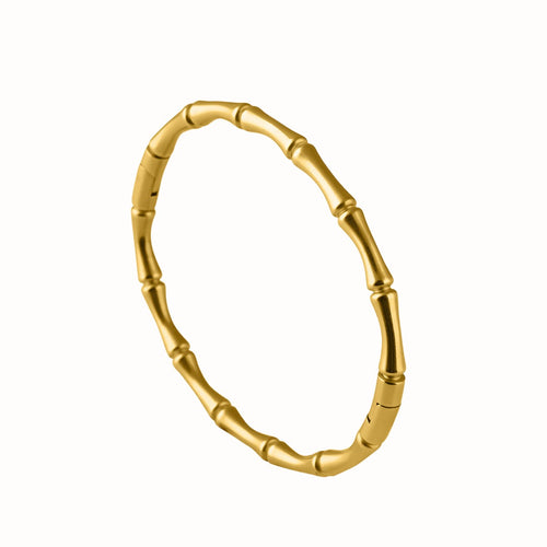 Gold bamboo bangle 