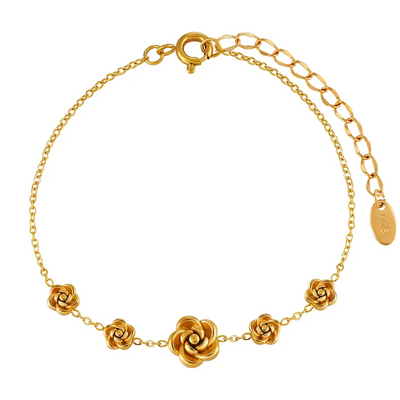 Dainty Floral Stainless Steel Bracelet Bloome