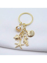 Load image into Gallery viewer, Sea Shell Charm Keychain