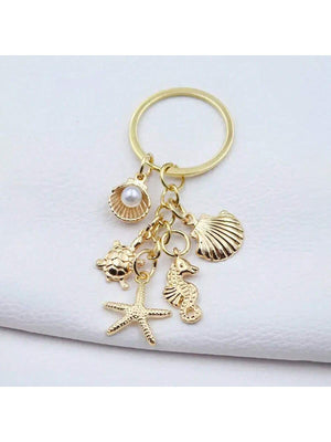 Sea Shell Charm Keychain Bloome