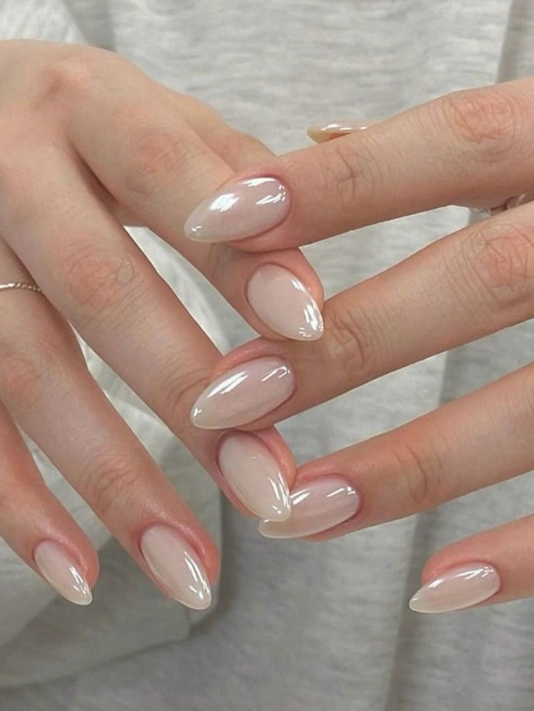 Pearl White Nails