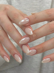 Pearl White Nails