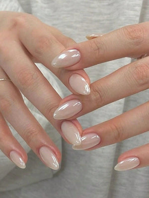 Pearl White Nails Bloome