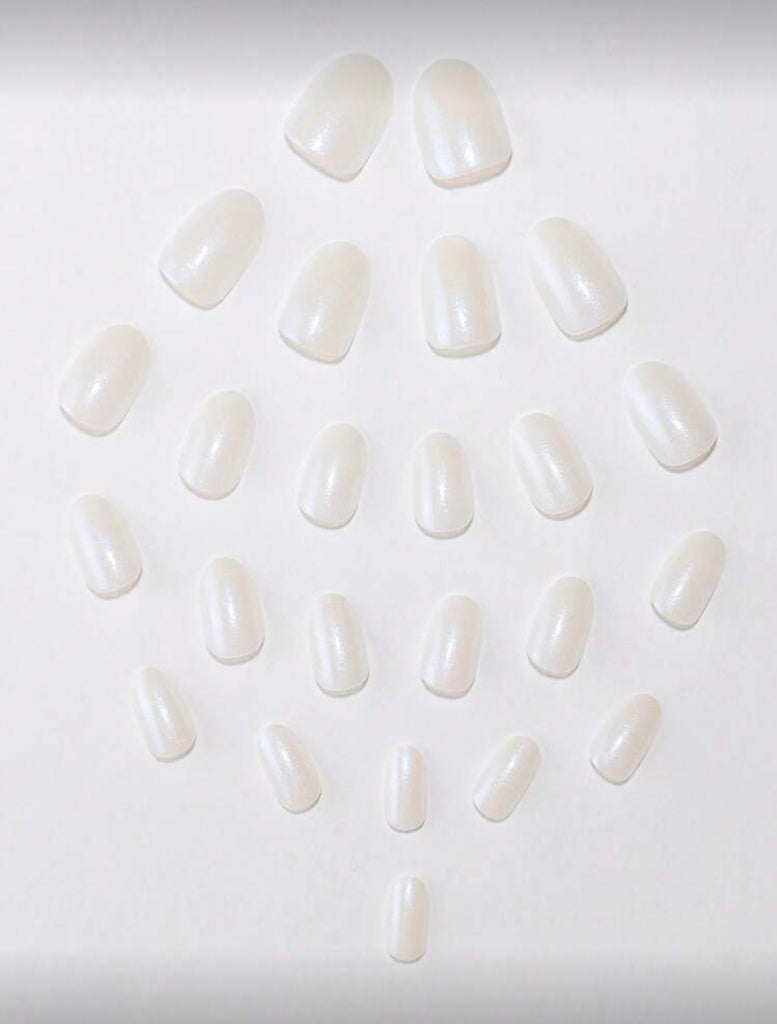 Pearl White Nails