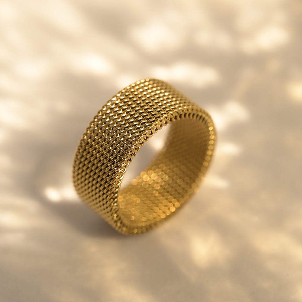 Gold mesh Ring