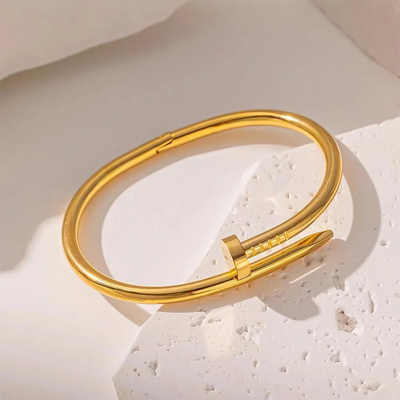 Nail Stainless steel bangles 
