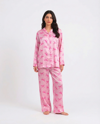 Silk Bow Pajama set 