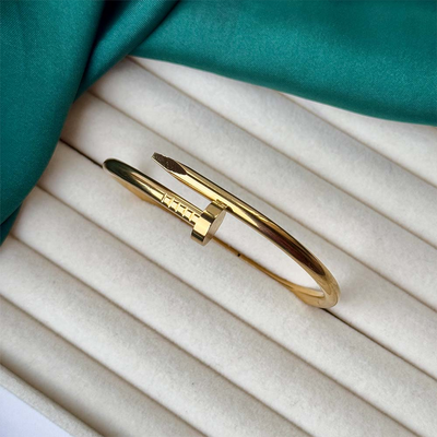 Nail Stainless steel bangles 