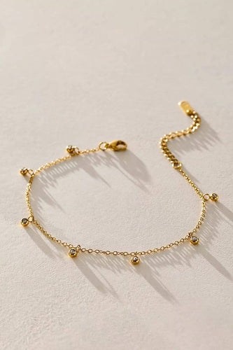 Dainty Beaded Ball Bracelet – Gold Stainless Steel Bracelet Bloome