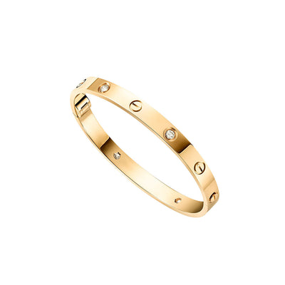 Bolt Chic Bangle – Gold Plated Stainless Steel Bloome