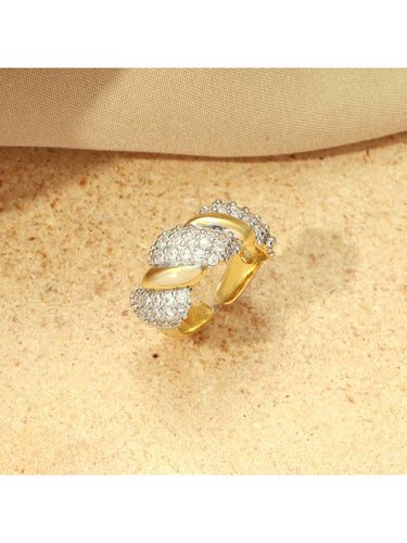 Diamond croissant ring