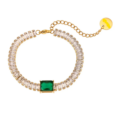 Spark Cubic Zirconia Bracelet – gold-plated bracelet with premium cubic zirconia stones for women in Pakistan, lightweight, hypoallergenic, and perfect for everyday elegance.